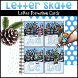 Ice Skating Letter Formation Cards Winter Activity