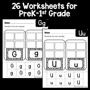 Letter Sorting Alphabet Printables by The Emergent Reader Teacher