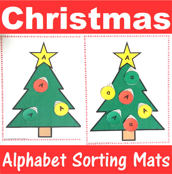 Letter Sorting Mats with Christmas Trees by The Connett Connection