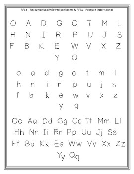 Letter/Sound Assessment Sheet by Devin Walsh | TPT