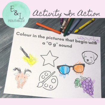 Preview of Letter Sound Coloring Activity Pkg