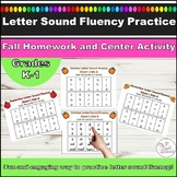 Letter Sound Fluency Practice Fall Homework and Center Activity