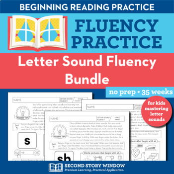 Preview of Letter Sounds Fluency Practice Homework & Assessment Science of Reading BUNDLE