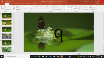 Preview of Letter Sound Fluency PowerPoint Slideshow, Frogs Reading Horizons or any program