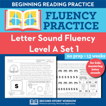 Preview of Letter Sounds Fluency Practice Homework & Assessment Science of Reading Level A1