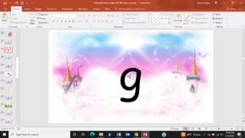 Preview of Alphabet Letter Sound Fluency Slideshow PowerPoint, Princess Fairytale Theme