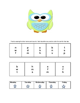 Preview of Letter Sound Fluency and Letter Naming Fluency Kindergarten AimsWeb Plus RTI
