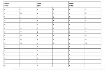 Letter Sound Formative Assessment by Elizabeth Johnson | TPT