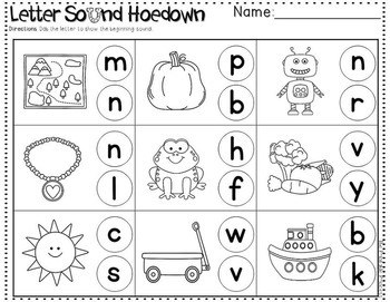 Kick Start Kindergarten – Set B: Beginning Sounds by T. Hutchens