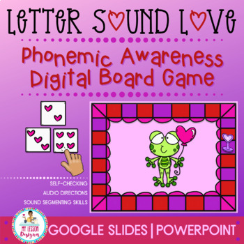 Preview of Letter Sound Love Digital Board Game & Printables-Science of Reading