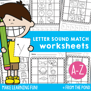 Letter Sound Match Worksheets by From the Pond | TpT