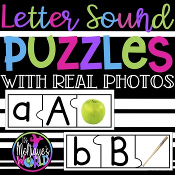 Preview of Alphabet Letter Sound Puzzles with REAL photos