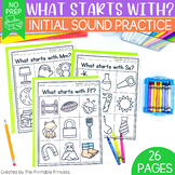 Beginning Letter Sounds Worksheets | No Prep Letter Sound 