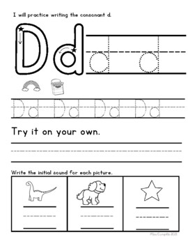 Letter Sound Writing Practice Review Phonics by Miss Campillo | TpT