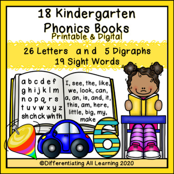 Preview of Alphabet Books for Kindergarten | Letters, Sounds, and Sight Words