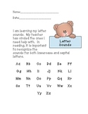 Letter Sound/Formation Parent note