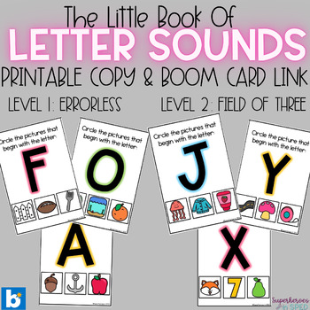 Preview of  Little Book of Letter Sounds: 2 levels (Printable & Boom Access)