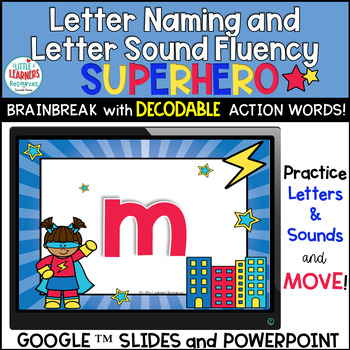 Preview of Letter Sounds Fluency-Letter Naming Fluency-Superhero