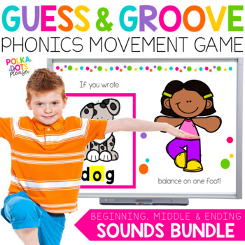 Preview of Letter Sounds Movement Games | Guess and Groove Activity and Worksheets