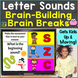 Letter Sounds Phonics with Brain Breaks Movement Google Slides PowerPoint