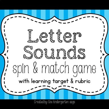 Preview of Letter Sounds Spin & Match