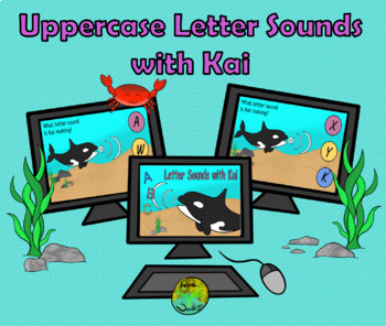 Preview of Letter Sounds with Kai the Orca (Uppercase)