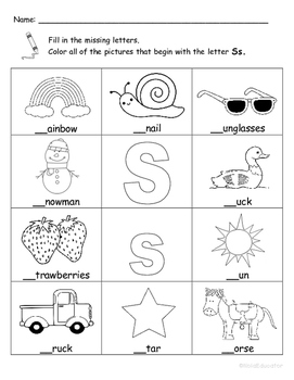 Great ss words phonics worksheet - Literacy Worksheets