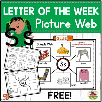 Preview of Letter Ss Letter of the Week Picture Web Activity