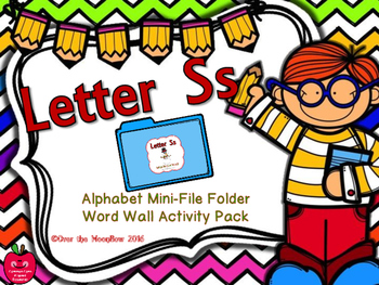 Preview of Letter Ss Mini-File Folder Word Wall Activity Pack