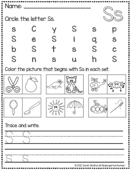 Letter Ss Practice (RTI) by Sarah Shelton | Teachers Pay Teachers