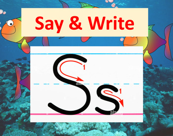 Preview of Letter Ss Slideshow - phonics - ESOL
