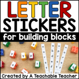 Letter Stickers for Building Blocks
