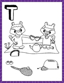 Letter T Coloring Page - Ms. Raccoon's Night School