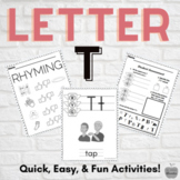 Letter T: Literacy Intervention Activity (Sound Sensible S