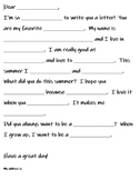Letter Template-Write to a Disney Princess or Character