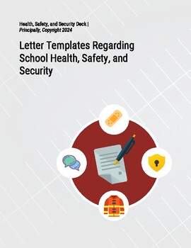 Preview of Letter Templates For School Health, Safety, and Security - Scripts