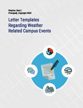 Preview of Letter Templates Regarding Weather Related Campus Events - Scripts