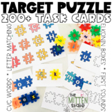 Letter Tile Puzzle Task Cards: Target Dollar Spot Activity