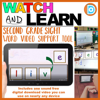 Preview of Live | Watch & Learn Sight Words, Second Grade Sight Word Support Resource