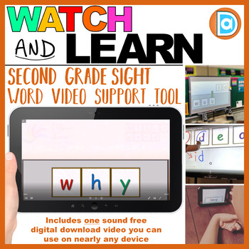 Preview of Why | Watch & Learn Sight Words, Second Grade Sight Word Support Resource