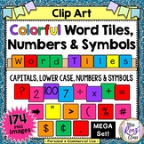 Letter Tile Clip Art Numbers and Symbols - 174 Letter Tiles