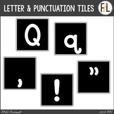 Letter Tiles Clipart - Uppercase, Lowercase, Punctuation M