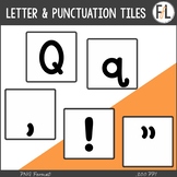 Letter Tiles Clipart - Uppercase, Lowercase, Punctuation M