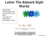 Letter Tiles for Edmark Sight Words List 1