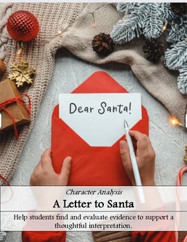 Preview of Letter To Santa Character Analysis Activity