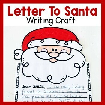 Preview of Letter To Santa Craftivity Christmas Writing Craft