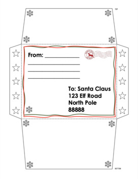 Letter To Santa - Letter Writing Activities With Envelope | TPT