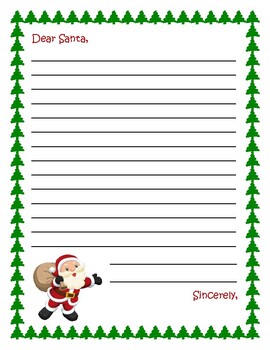 Letter To Santa Template - Color by Kellie Hillenga | TPT