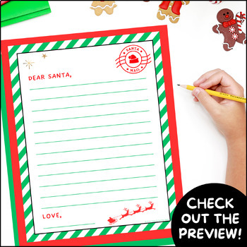 Letter To Santa Templates | Christmas Wish List | Santa Letter Template