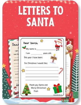Preview of Letter To Santa Templates (PDF Printables)